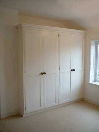 Bespoke Hand-Painted Fitted Double Bedroom Wardrobes. Pigeon Holes. Enlargements 1 (Three Pictures Total = 1.5 MB)